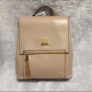 Bebe Taupe Flap Backpack